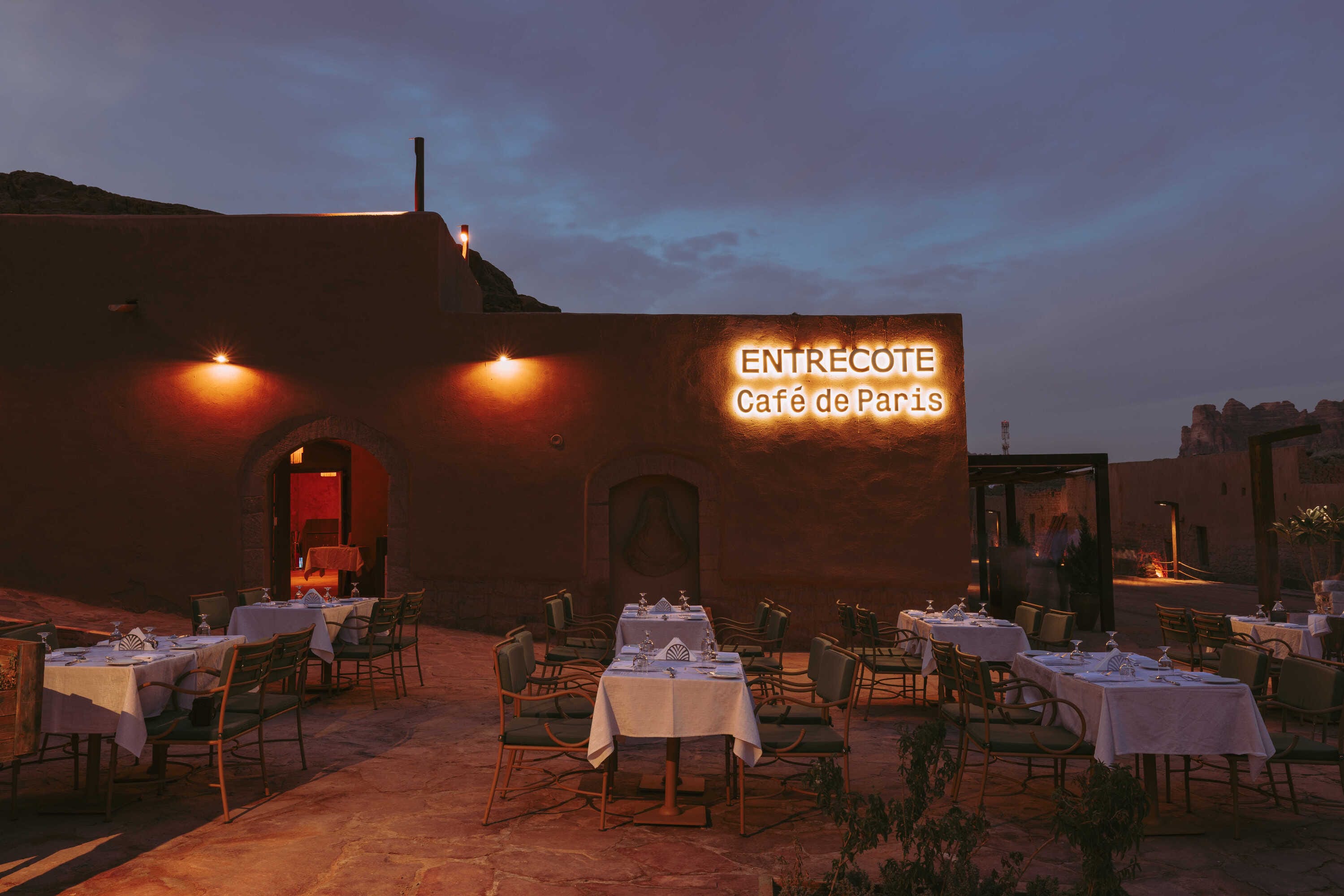 Entrecote AlUla restaurant view